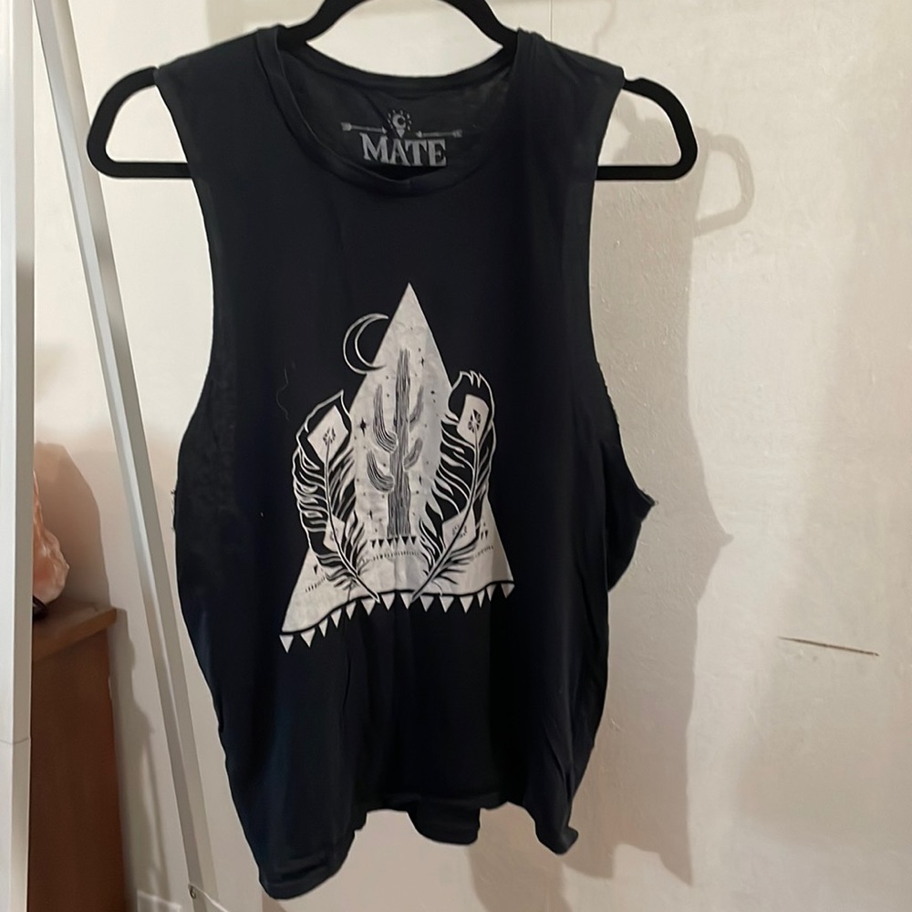 Mate the label graphic muscle tank shirt